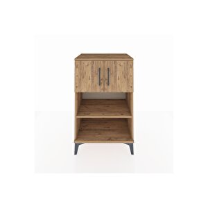 Hyperion Komodin 2 Raflı 2 Kapaklı 60x44x96 Çam-çam