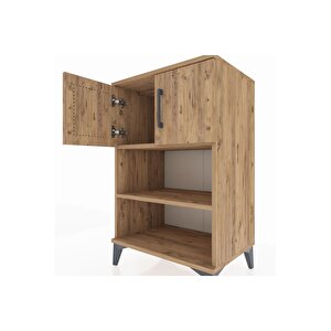 Hyperion Komodin 2 Raflı 2 Kapaklı 60x44x96 Çam-çam
