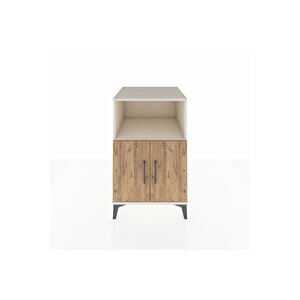 Kronos Komodin 2 Raflı 2 Kapaklı 60x59x96 Aytaşı-çam