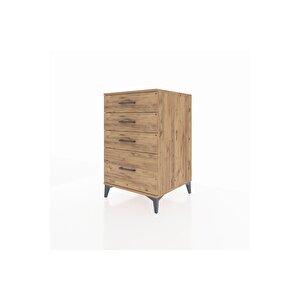 Kronos Komodin 4 Çekmeceli 60x59x96 Çam-çam