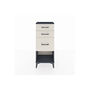 Arges Komodin 3 Çekmeceli 44x30x106 Antrasit-aytaşı