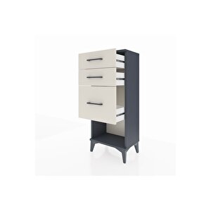 Arges Komodin 3 Çekmeceli 44x30x106 Antrasit-aytaşı