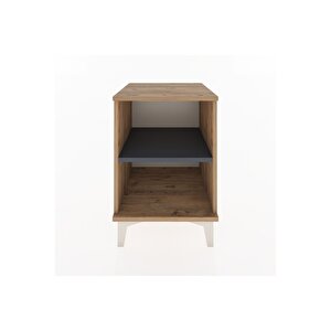 Hyperion Komodin Tek Raflı 44x44x64 Çam-antrasit