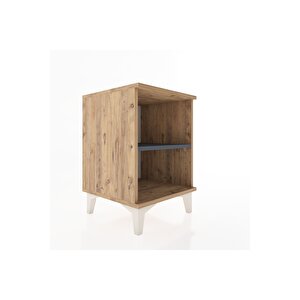 Hyperion Komodin Tek Raflı 44x44x64 Çam-antrasit