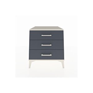 Kronos Komodin 3 Çekmeceli 60x59x64 Aytaşı-antrasit