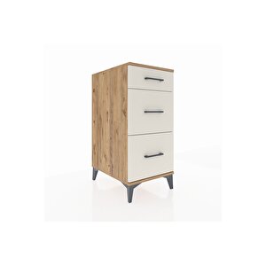 Kronos Komodin 3 Çekmeceli 44x59x96 Çam-aytaşı