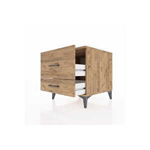 Kronos Komodin 2 Çekmeceli 60x59x64 Çam-çam