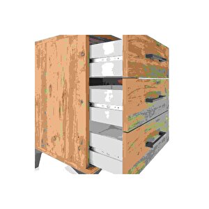 Hyperion Komodin 3 Çekmeceli 44x44x64 Çam-çam