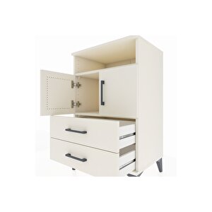 Hyperion Komodin 2 Raflı 2 Çekmeceli 2 Kapaklı 60x44x96 Aytaşı-aytaşı