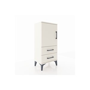 Arges Komodin 2 Raflı 2 Çekmeceli Tek Kapaklı 44x30x96 Aytaşı-aytaşı