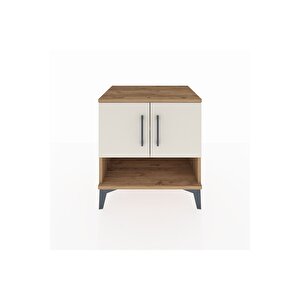 Hyperion Komodin 2 Raflı 2 Kapaklı 60x44x64 Çam-aytaşı