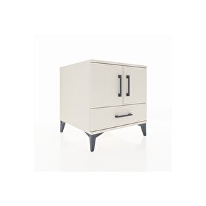 Kronos Komodin 2 Raflı Tek Çekmeceli 2 Kapaklı 60x59x64 Aytaşı-aytaşı