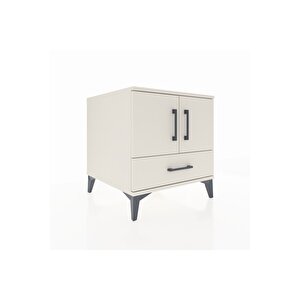 Kronos Komodin 2 Raflı Tek Çekmeceli 2 Kapaklı 60x59x64 Aytaşı-aytaşı