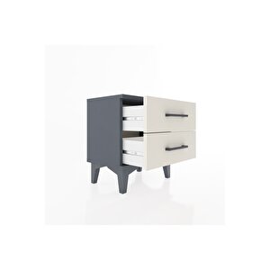 Arges Komodin 2 Çekmeceli 44x30x48 Antrasit-aytaşı