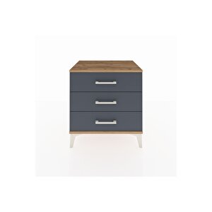 Hyperion Komodin 3 Çekmeceli 60x44x64 Çam-antrasit