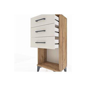 Arges Komodin 3 Çekmeceli 44x30x96 Çam-aytaşı