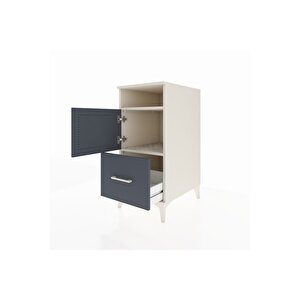 Kronos Komodin 2 Raflı Tek Çekmeceli Tek Kapaklı 44x59x96 Aytaşı-antrasit