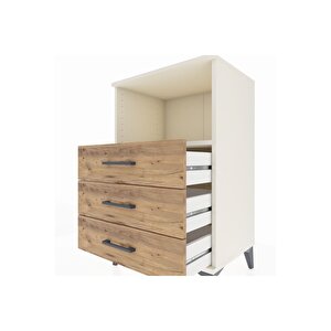 Hyperion Komodin Tek Raflı 3 Çekmeceli 60x44x96 Aytaşı-çam