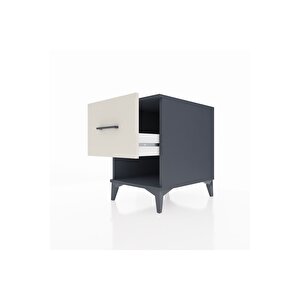 Kronos Komodin Tek Çekmeceli 44x59x64 Antrasit-aytaşı