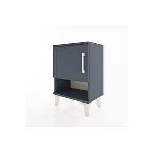 Arges Komodin 2 Raflı Tek Kapaklı 44x30x64 Antrasit-antrasit