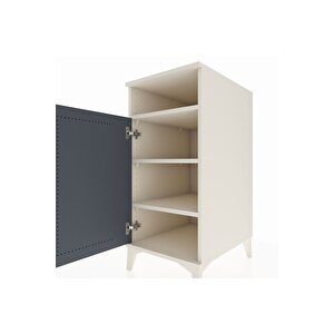 Kronos Komodin 3 Raflı Tek Kapaklı 44x59x96 Aytaşı-antrasit