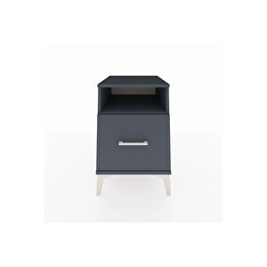 Kronos Komodin Tek Raflı Tek Çekmeceli 44x59x64 Antrasit-antrasit