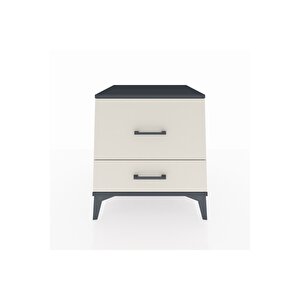 Kronos Komodin 2 Çekmeceli 60x59x64 Antrasit-aytaşı