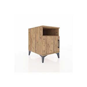 Kronos Komodin 2 Raflı Tek Kapaklı 44x59x64 Çam-çam