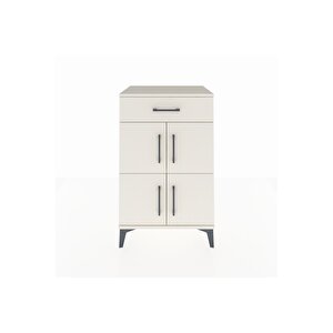 Hyperion Komodin Tek Raflı Tek Çekmeceli 4 Kapaklı 60x44x96 Aytaşı-aytaşı