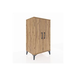 Hyperion Komodin 2 Raflı 2 Kapaklı 60x44x106 Çam-çam