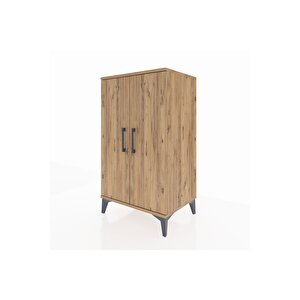 Hyperion Komodin 2 Raflı 2 Kapaklı 60x44x106 Çam-çam