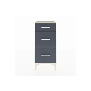Arges Komodin 3 Çekmeceli 44x30x96 Aytaşı-antrasit