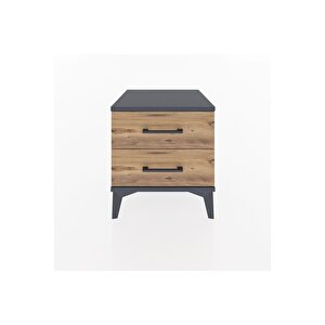 Hyperion Komodin 2 Çekmeceli 44x44x48 Antrasit-çam