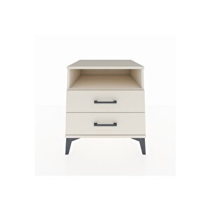Kronos Komodin Tek Raflı 2 Çekmeceli 60x59x64 Aytaşı-aytaşı