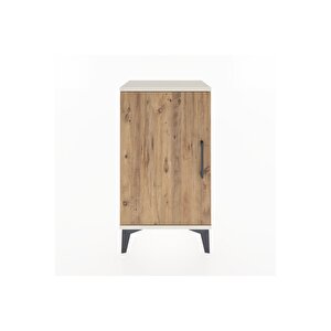 Arges Komodin Tek Raflı Tek Çekmeceli Tek Kapaklı 44x30x80 Aytaşı-çam