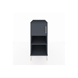 Kronos Komodin 2 Raflı Tek Kapaklı 44x59x96 Antrasit-antrasit