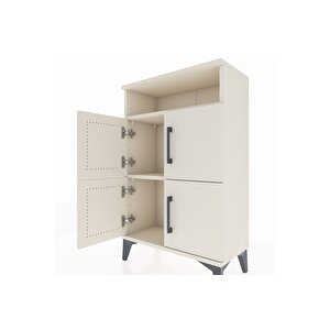 Arges Komodin Tek Raflı 4 Kapaklı 60x30x96 Aytaşı-aytaşı