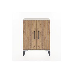 Arges Komodin 2 Raflı 2 Kapaklı 60x30x80 Aytaşı-çam