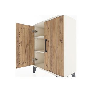 Arges Komodin 2 Raflı 2 Kapaklı 60x30x80 Aytaşı-çam