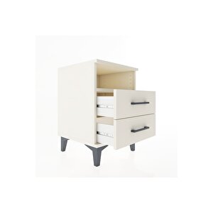 Hyperion Komodin Tek Raflı 2 Çekmeceli 44x44x64 Aytaşı-aytaşı