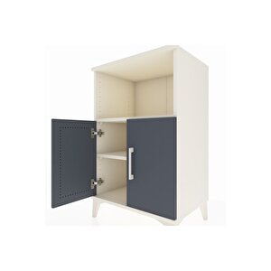 Hyperion Komodin 2 Raflı 2 Kapaklı 60x44x96 Aytaşı-antrasit