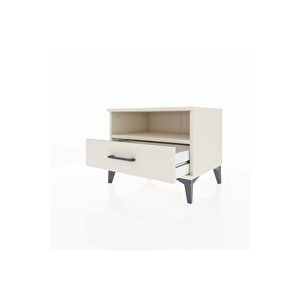 Hyperion Komodin Tek Raflı Tek Çekmeceli 60x44x48 Aytaşı-aytaşı