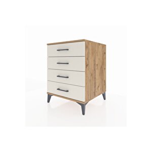 Kronos Komodin 4 Çekmeceli 60x59x80 Çam-aytaşı