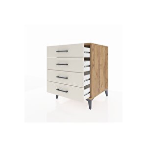 Kronos Komodin 4 Çekmeceli 60x59x80 Çam-aytaşı