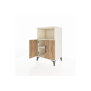 Hyperion Komodin 2 Raflı 2 Kapaklı 60x44x96 Aytaşı-çam