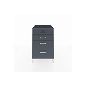 Kronos Komodin 4 Çekmeceli 60x59x96 Antrasit-antrasit