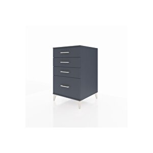 Kronos Komodin 4 Çekmeceli 60x59x96 Antrasit-antrasit