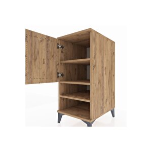 Kronos Komodin 3 Raflı Tek Kapaklı 44x59x96 Çam-çam