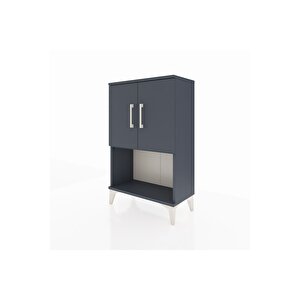 Arges Komodin 2 Raflı 2 Kapaklı 60x30x96 Antrasit-antrasit