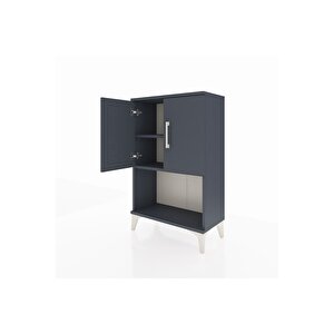 Arges Komodin 2 Raflı 2 Kapaklı 60x30x96 Antrasit-antrasit